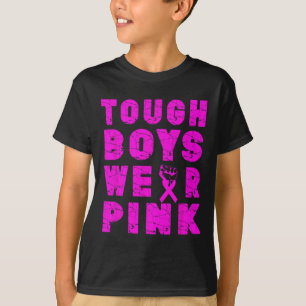 T-shirt Les garçons robustes Portent Pink Cool Rose Cancer
