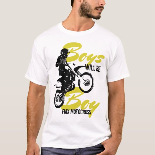 T-shirt Les garçons seront les garçons FMX Motocross (Devant)