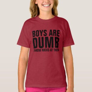 T-SHIRT LES GARÇONS SONT BATTUS, JETTENT DES ROCHES SUR LE