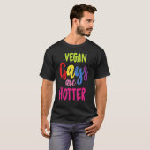 T-shirt Les Garçons Végétariens Sont Hotter Végétariens He (Devant entier)