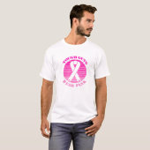 T-shirt Les gars durs portent du ruban rose Cerveaux du ca (Devant entier)