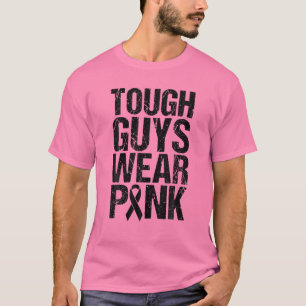 T-shirt Les gars durs portent le rose cancer du sein Sensi