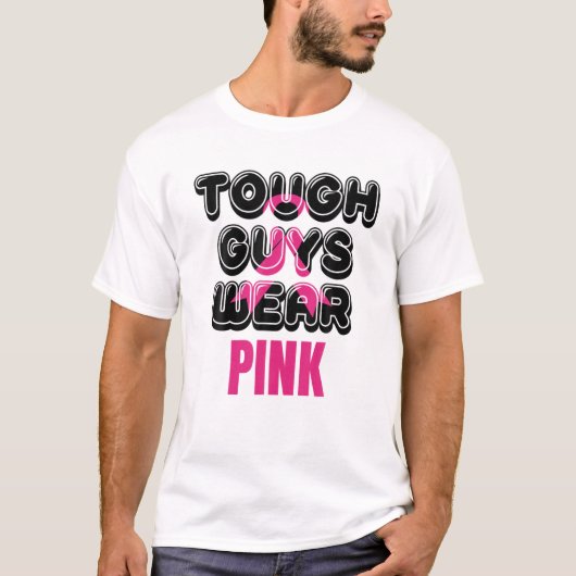 T-shirt Les Gars Tough Portent Le Mois De Sensibilisation (Devant)