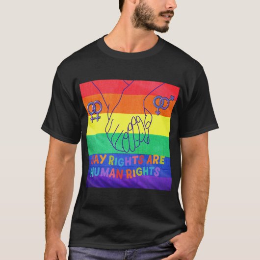 T-shirt Les gays ont des droits (Devant)