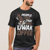 T-shirt Les Gens Aiment Cette Feuille Hommes Café Chat Kop (Devant)