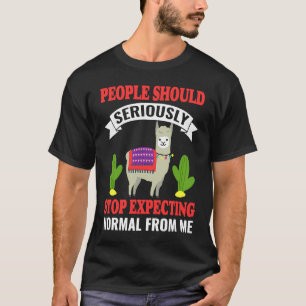 T-shirt Les gens Alpaca devraient sérieusement cesser d'at