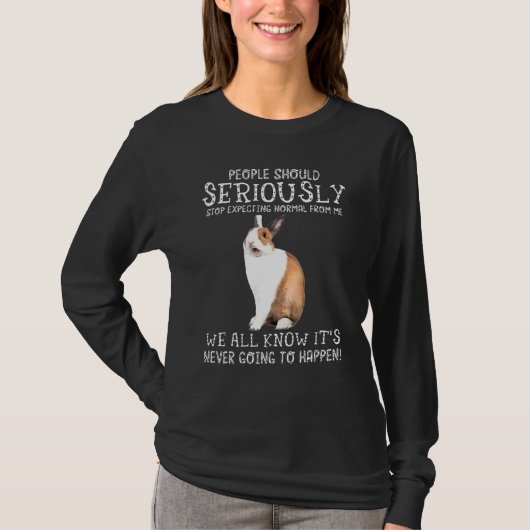 T-shirt Les gens devraient sérieusement lapider lapin lapi (Devant)
