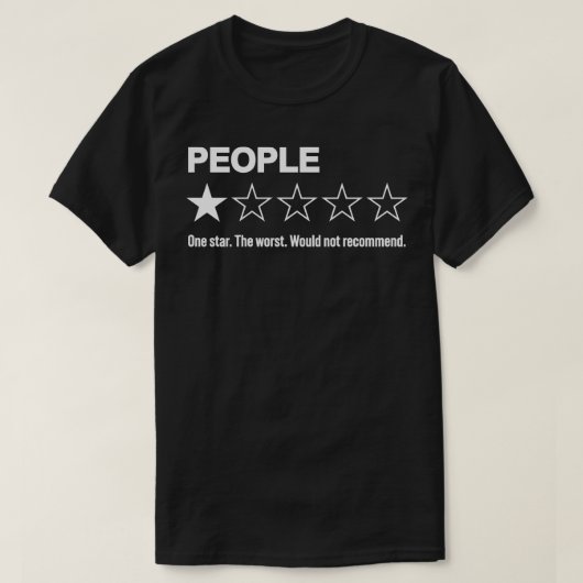 T-shirt Les Gens Les Pires Ne Recommanderaient Pas Drôle H (Design devant)