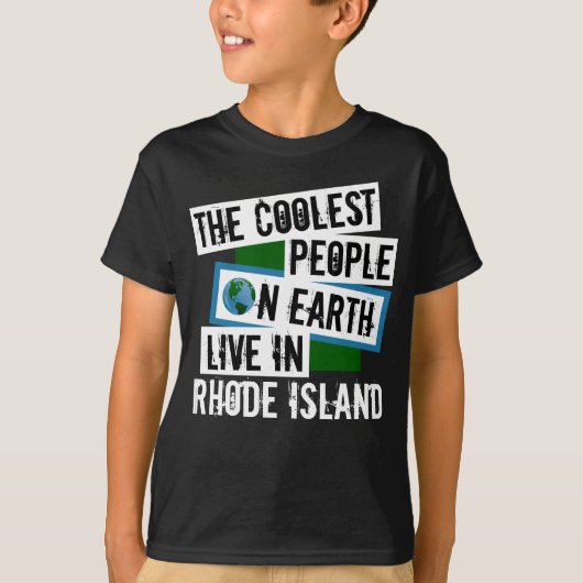 T-shirt Les gens les plus froids sur terre vivent à Rhode (Devant)