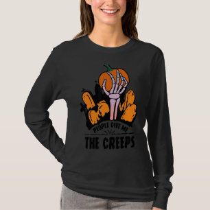 T-shirt Les Gens Me Donnent Les Creeps Skeleton Halloween