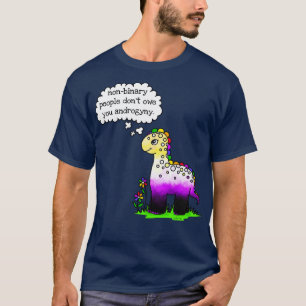 T-shirt Les gens non-binaires ne vous doivent pas androgyn