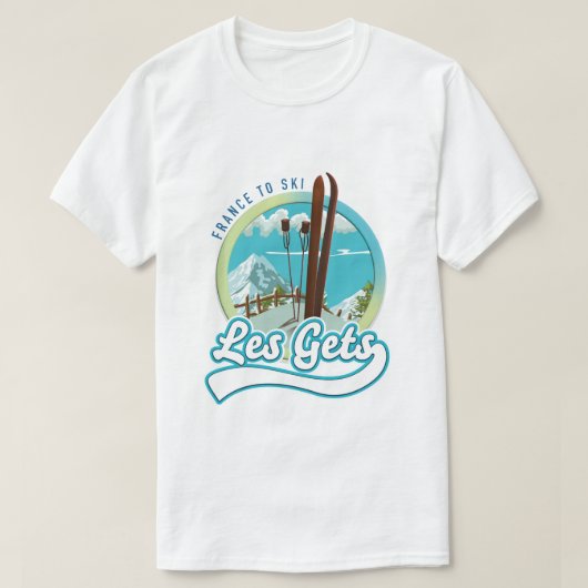 T-shirt Les Gets france logo ski (Design devant)