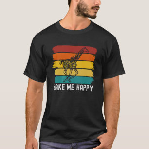T-shirt Les girafes me rendent heureux Animal Africain Vin