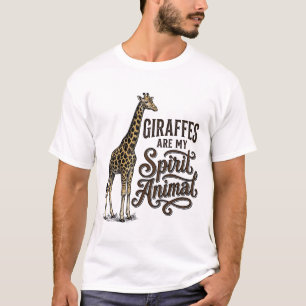 T-shirt Les girafes sont mon animal spirituel conception d