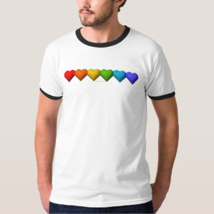T-shirt Les glyphes en forme de cœur 3D brillants de Slipp