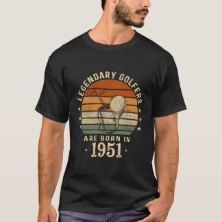 T-shirt Les Golfeurs Légendaires Sont Nés En 1951 70E Anni