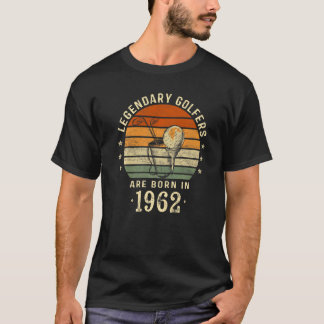T-shirt Les Golfeurs Légendaires Sont Nés En 1962 60e Anni