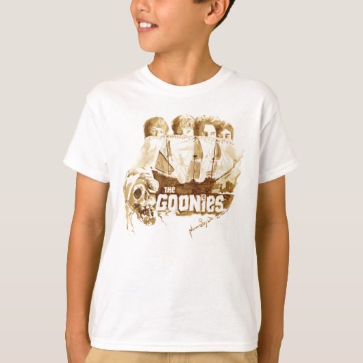 T-shirt Les Goonies Pirate Ship Aquarelle Graphique (Devant)