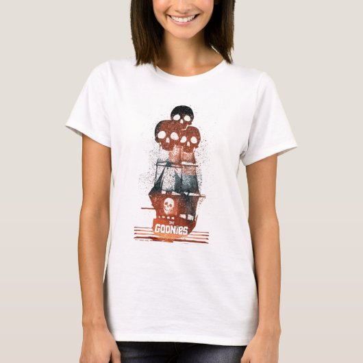 T-shirt Les Goonies Pirate Ship Silhouette Graphique (Devant)