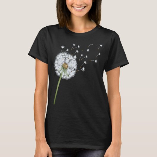 T-shirt Les Graines De Dandelion Faisées Par Le Vent Font  (Devant)