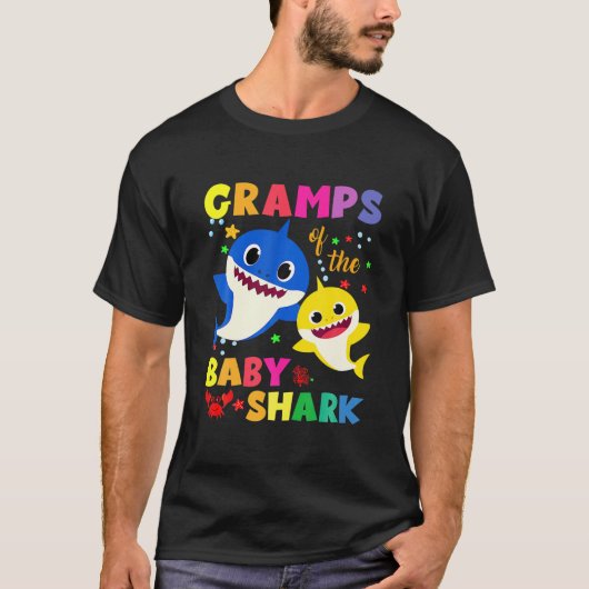 T-shirt Les Grampes Du Requin D'Anniversaire Papa, Maman M (Devant)