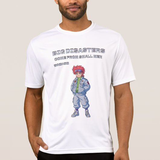 T-shirt Les grandes catastrophes viennent des petits homme (Devant)