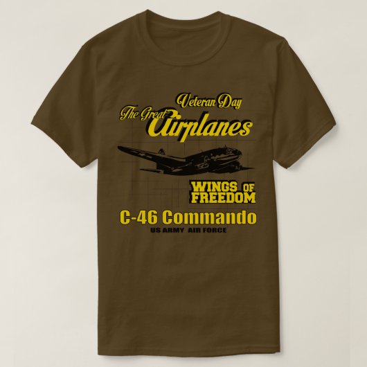 T-shirt Les grands avions Curtiss C Commando (Design devant)