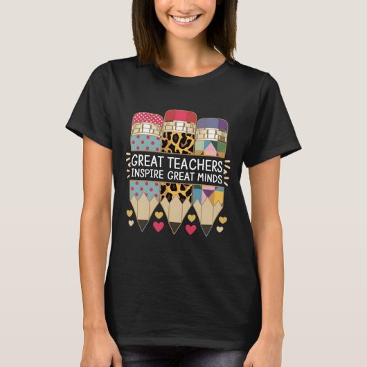 T-shirt Les grands enseignants inspirent les grands esprit (Devant)
