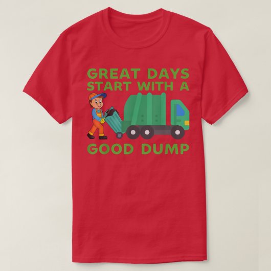 T-shirt Les grands jours commencent avec un bon camion de  (Design devant)