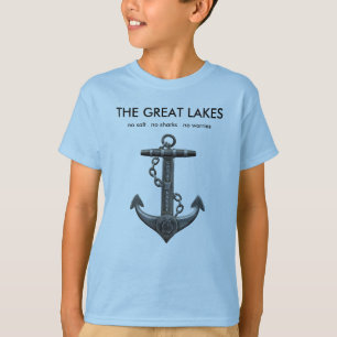T-shirt Les Grands Lacs, conception d'ancrages nautiques