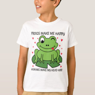 T-shirt Les grenouilles me rendent heureux Les humains me 