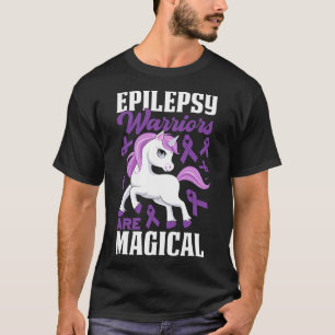 T-shirt Les guerriers de l'épilepsie sont magiques violet 