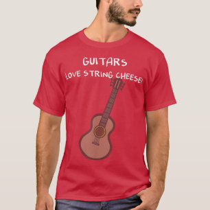 T-shirt Les guitares aiment le fromage à cordes