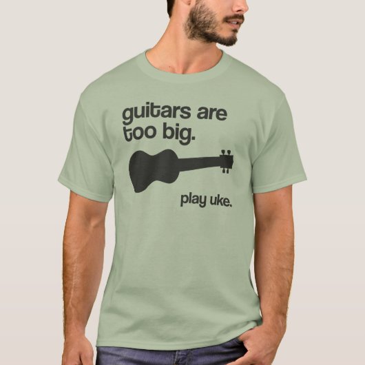 T-shirt Les "guitares sont" conception trop grande (Devant)