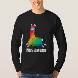 T-shirt Les haïrs vont haïr Rainbow Llama Unicorn Llamacor