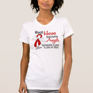 T-shirt Les héros deviennent maladie cardiaque d'anges