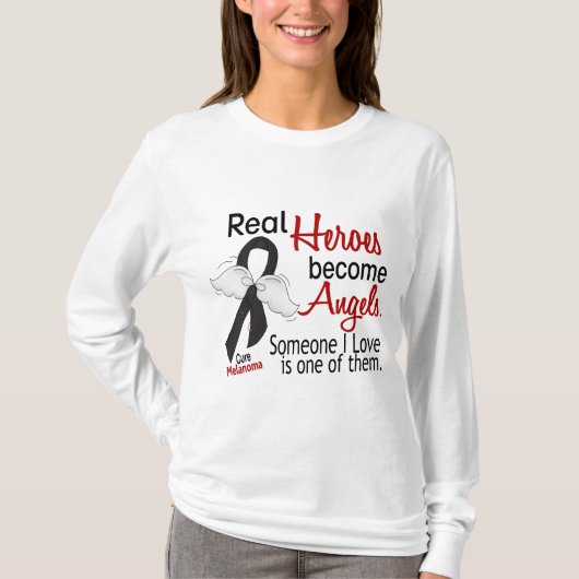 T-shirt Les héros deviennent mélanome d'anges (Devant)