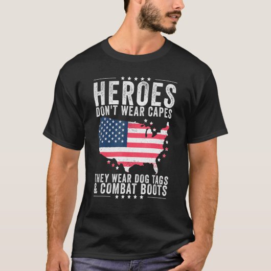 T-shirt Les héros ne portent pas de capes ils portent des (Devant)