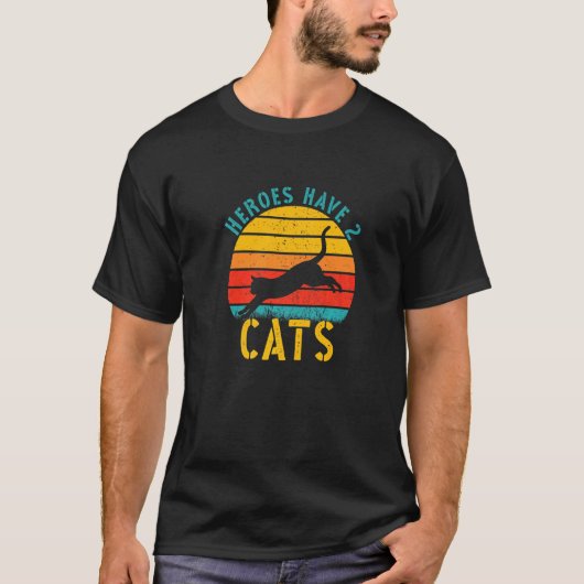 T-shirt Les héros ont 2 chats Kitty Chat (Devant)