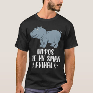 T-shirt Les hippopotames sont mon esprit animal