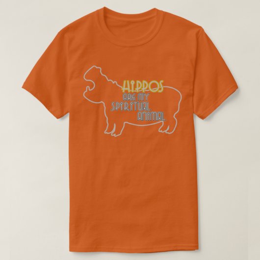 T-shirt Les hippopotames sont mon esprit animal (Design devant)