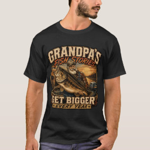 T-shirt Les histoires de poissons de grand-père deviennent