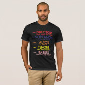 T-shirt Les hommes chanteurs de choeur drôle de musique (Devant entier)