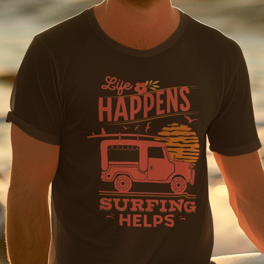 T-shirt Les hommes de surf