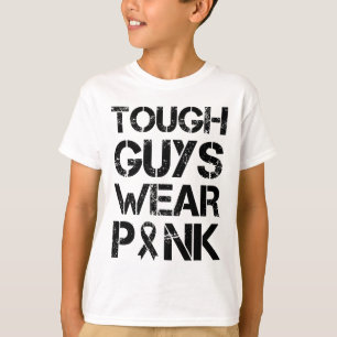 T-shirt Les hommes durs portent le rose du sein de sensibi
