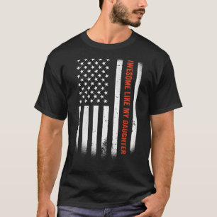 T-shirt Les hommes géniaux comme ma fille Da père américai