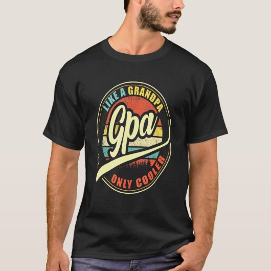 T-shirt Les Hommes Gpa Comme Un Grand-Père Seulement Glaci (Devant)