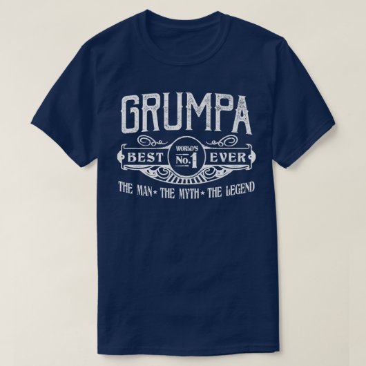 T-shirt Les Hommes Grumpa Personnalisé Meilleur Non (Design devant)