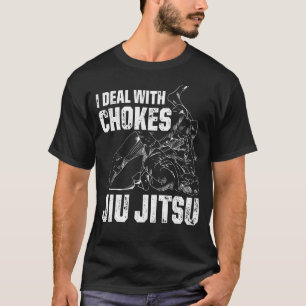 T-shirt Les Hommes Je M'Occupe De Chockes Jiu Jitsu Brésil