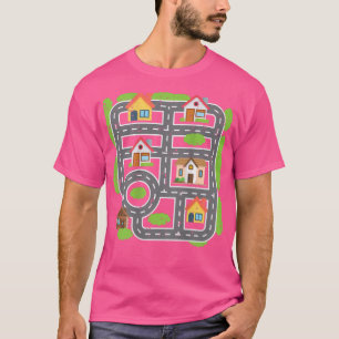 T-shirt Les Hommes Jouent Aux Voitures Sur Le Dort Fête de